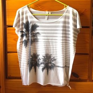 Stripped palm tree shirt